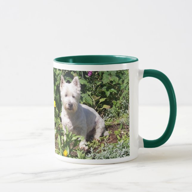 Westie 11 Unze-Wecker-Tasse A Tasse (Rechts)