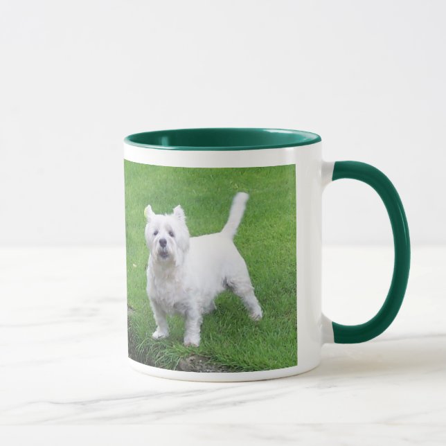 Westie 11 Unze-Wecker-Tasse  Tasse (Rechts)