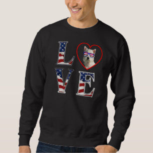 Westie 4. Juli West Highland White Terrier Mem Sweatshirt