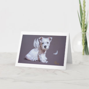 Westie Angel Karte