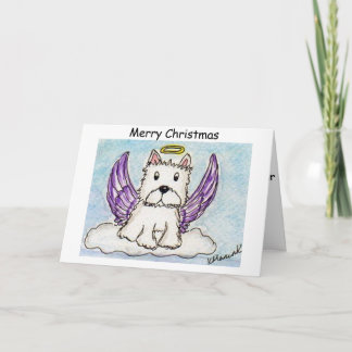 Westie Angel Weihnachtskarte Freundin Ehefrau Toch Feiertagskarte