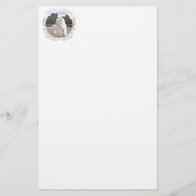 Westie at Bamburgh Castle Briefpapier (Vorderseite)