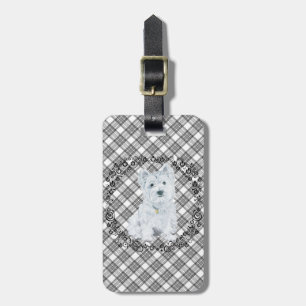 Westie auf Tartan Gepäckanhänger