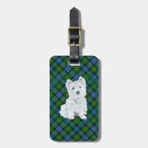 Westie auf Tartan Gepäckanhänger