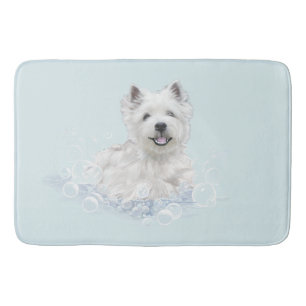 Westie Badzeit Badematte
