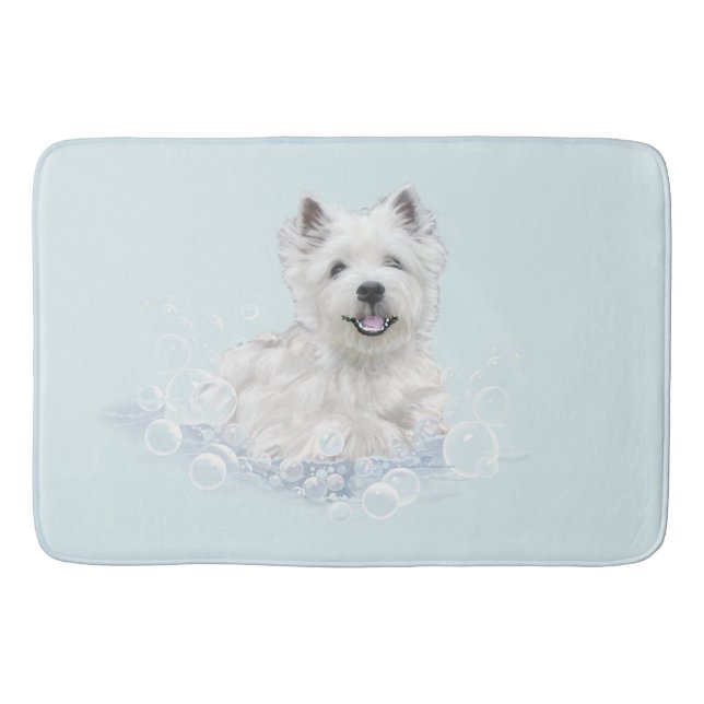Westie Badzeit Badematte (Vorderseite)