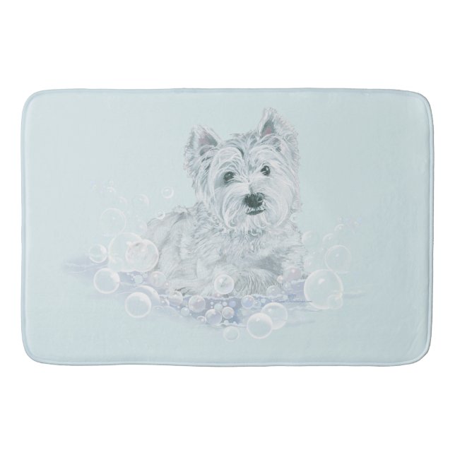 Westie Bath Time Badematte (Vorderseite)