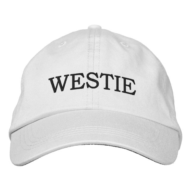 WESTIE BESTICKTE BASEBALLKAPPE (Vorderseite)