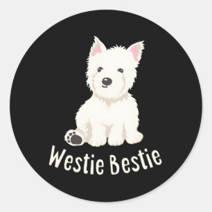 Westie Bestie West Highland White Terrier Runder Aufkleber