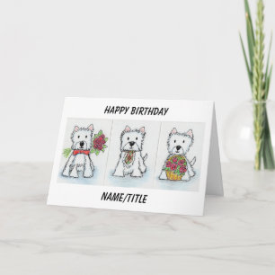 Westie Birthday Card Ehefrau Karte