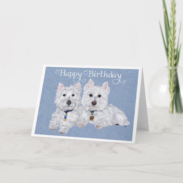 Westie Birthday Card Karte (Vorderseite)