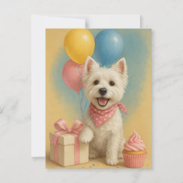 Westie Birthday Postkarte