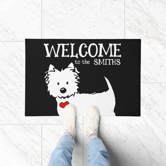 Westie Black Welcome Mat Fußmatte (Indoor)