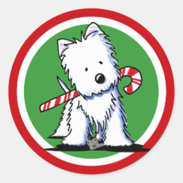 Westie Candy Cane Süsse Stickers