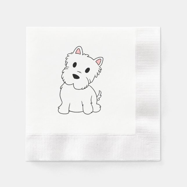 westie Cartoon.png Serviette (Vorderseite)