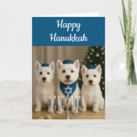 Westie Chanukka-Karte - Leer