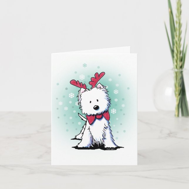 Westie Christmas Card Dankeskarte (Vorderseite)