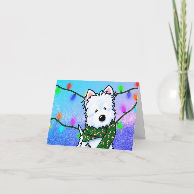 Westie Christmas Card Feiertagskarte (Vorderseite)