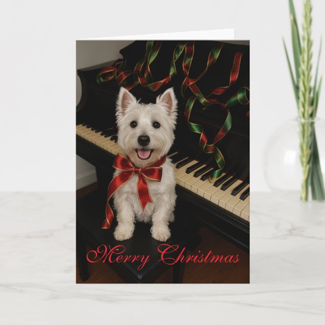 Westie Christmas Card Karte (Vorderseite)