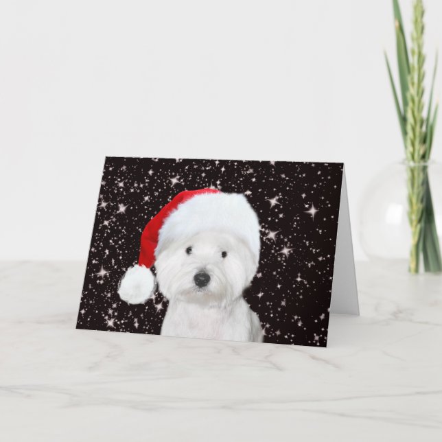 Westie Christmas Karte (Vorderseite)