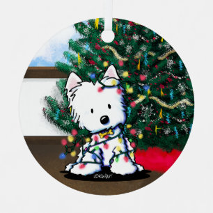 Westie Christmas KiniArt Ornament Aus Metall