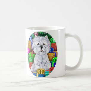Westie Christmas Open Geschenke Tasse