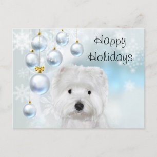 Westie Christmas Postkarte