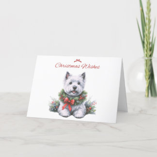 Westie Christmas wünschcard Feiertagskarte