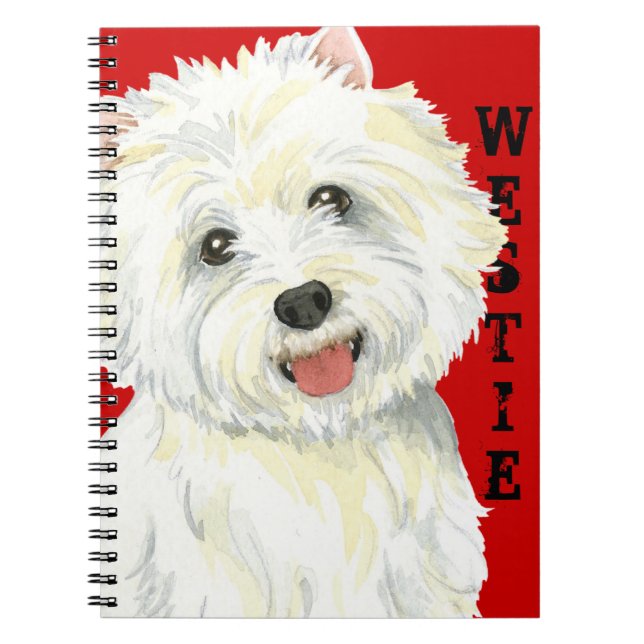 Westie Color Block Notizblock (Vorderseite)