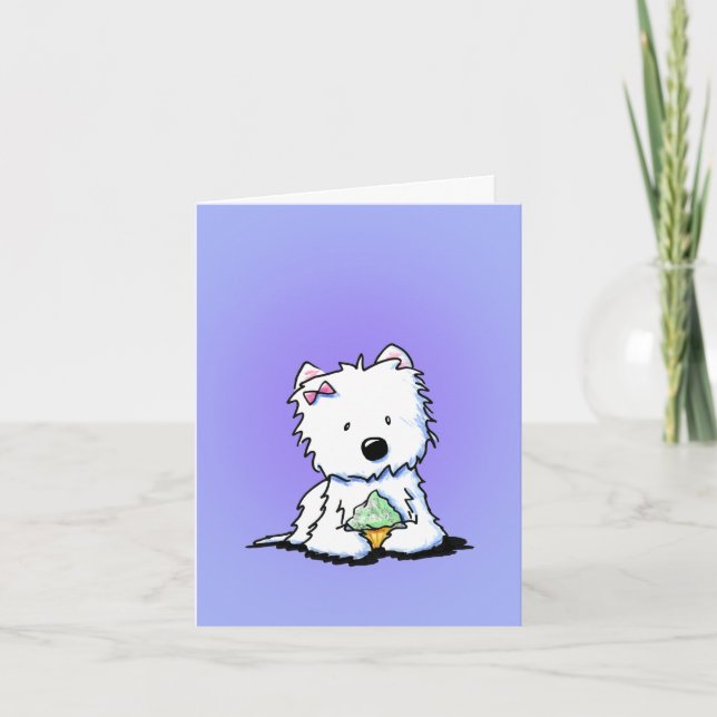 Westie-Cupcake-Dankeskarten (Vorderseite)