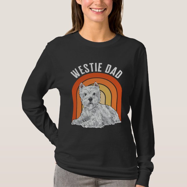 Westie Dad Dog Dad West Highland White Terrier T-Shirt (Vorderseite)