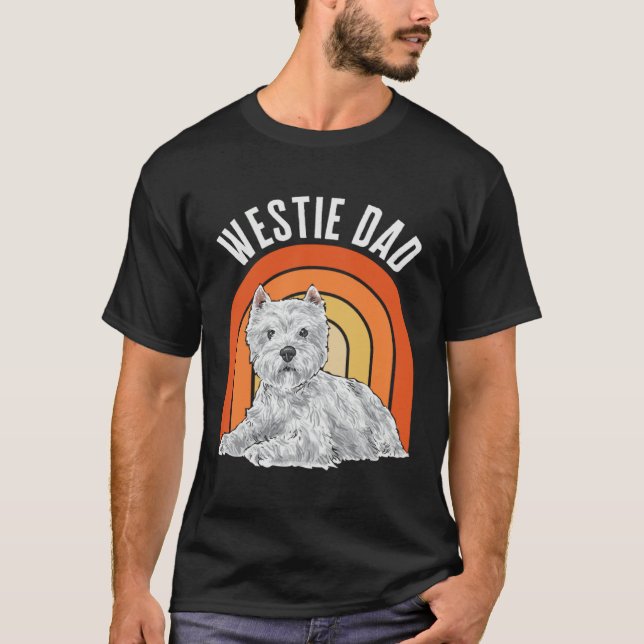 Westie Dad Dog Dad West Highland White Terrier T-Shirt (Vorderseite)