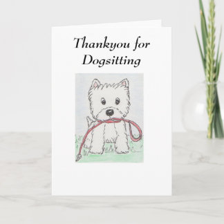 Westie danke für Dogsitting
