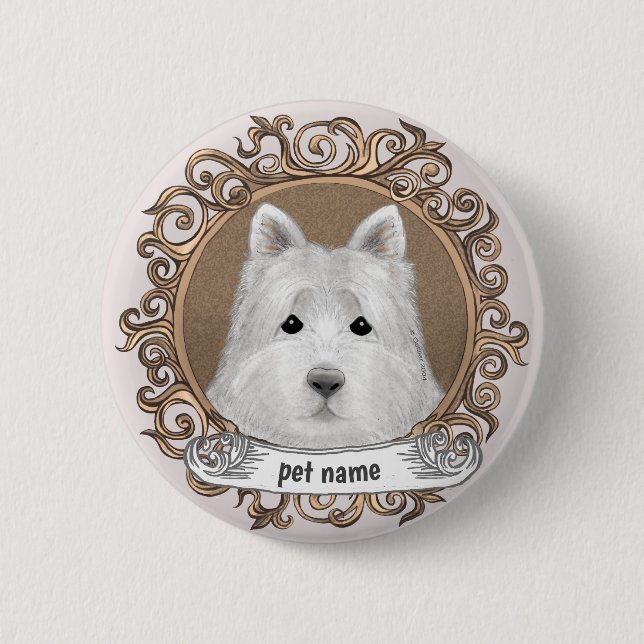 Westie Dog Button (Vorderseite)