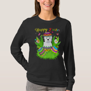Westie Dog Floral Ostereier Funny Westie Ostere T-Shirt