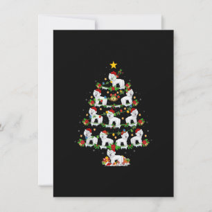 Westie Dog Lover Xmas Lights Westie Weihnachtsbaum Einladung