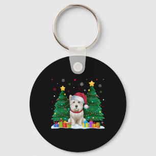 Westie Dog Lovers Weihnachtsmannmütze Ugly Christm Schlüsselanhänger