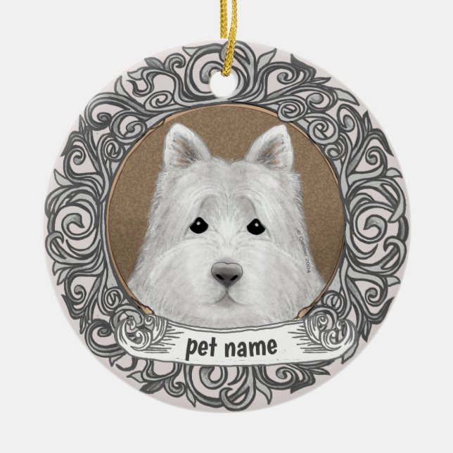 Westie Dog Loving Memory Ornament (Vorne)