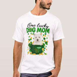 Westie Dog Mama Irish Green Kleeblatt St Patrick's T-Shirt