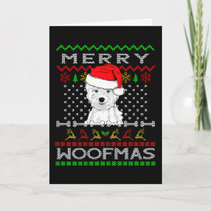 Westie Dog Merry Woofmas Weihnachten Karte