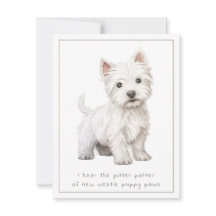 Westie Dog New Puppy Gratulations Card