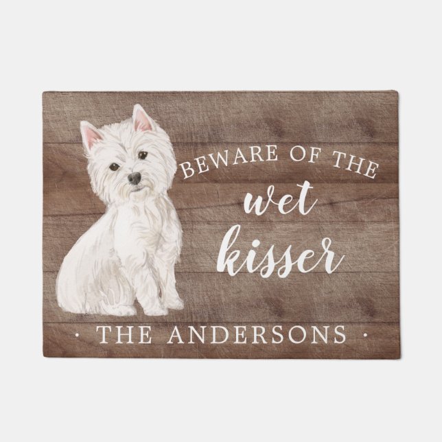 Westie Dog Personalisiert Door Mat Fußmatte (Vorderseite)