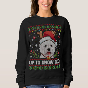 Westie Dog Reindeer Christmas Ugly Sweater Sweatshirt