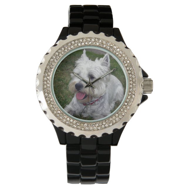 Westie Dog Watch Armbanduhr (Vorderseite)
