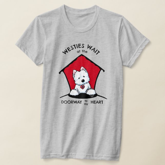 Westie Doorway zu meinem Herz-T - Shirt (Ablage )