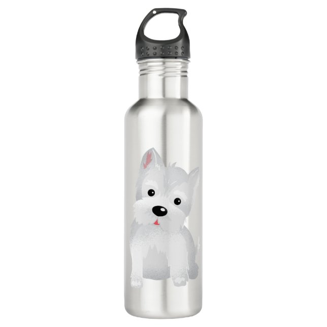 Westie Edelstahlflasche (Vorderseite)