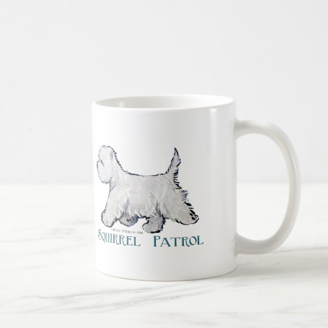 Westie Eichhörnchen-Patrouille Tasse (Rechts)