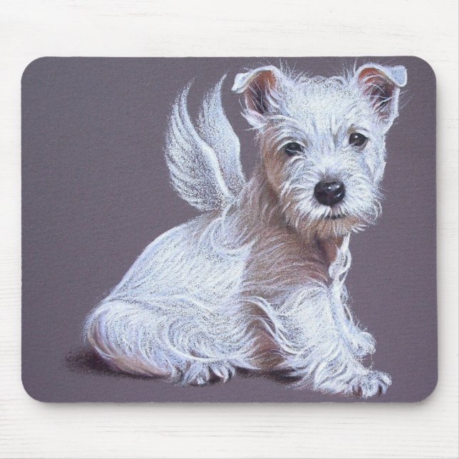 Westie Engel Mousepad (Vorne)