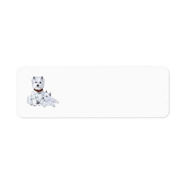Westie Father Return Address Label (Vorne)