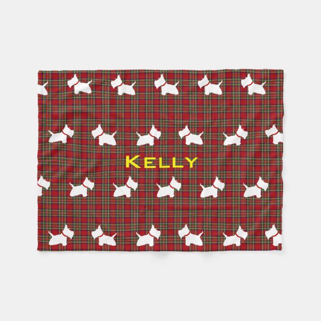 Westie Fleecedecke (Vorderseite (Horizontal))